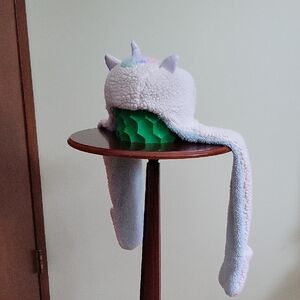 Fuzzy Unicorn Hat with Scarf